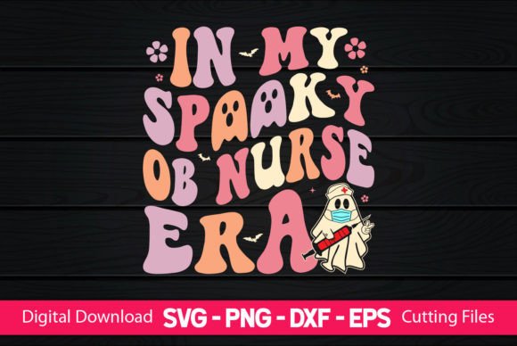 In My Spooky OB Nurse Era: A Charming Embroidery Design