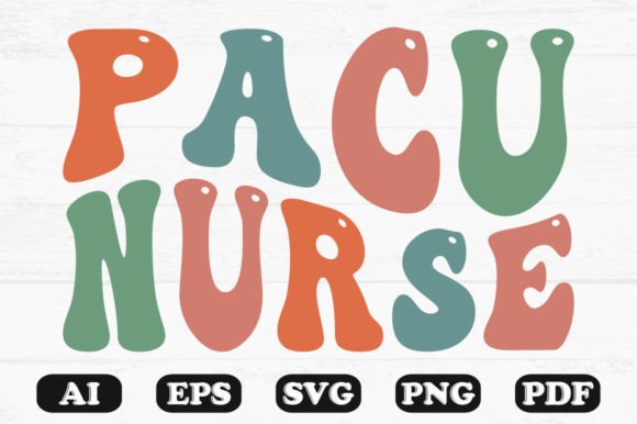 Pacu Nurse Retro Wavy Svg T-shirt Design