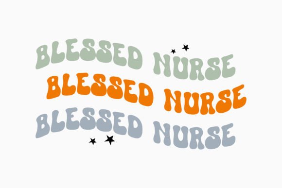 Retro Nurse Quote Blessed Nurse Embroidery Design